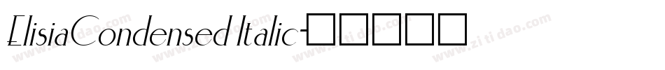 ElisiaCondensed Italic字体转换
